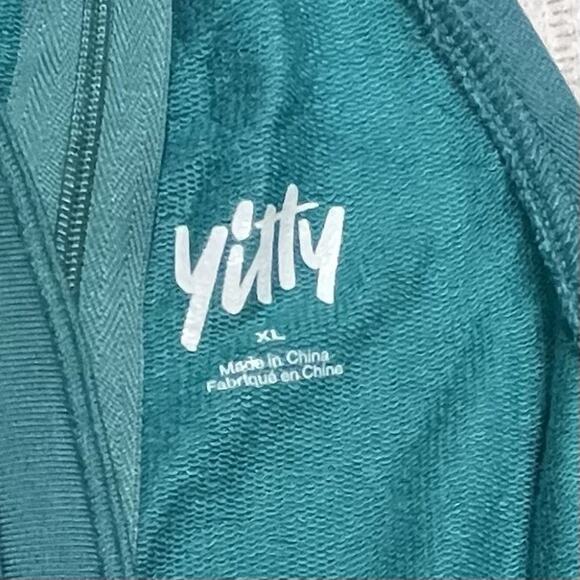 Fabletics Smooth As Hell Mock Neck Halter Jumpsuit Teal Sz XL NWT RETAIL $89.95 - Picture 6 of 15